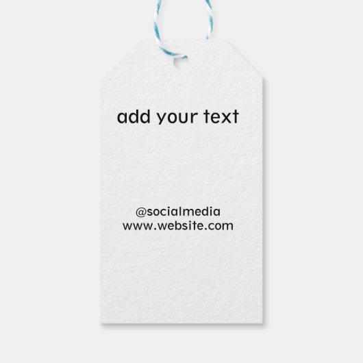 Einfache minimale elegante Weihnachtsgeschenk-Tag Geschenkanhänger (Rückseite)