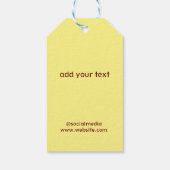 Einfache minimale elegante Weihnachtsgeschenk-Tag Geschenkanhänger (Rückseite)