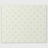 Einfache, minimale Elfenbein hellblaue Weihnachtsb Geschenkpapier (Flach)