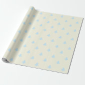 Einfache, minimale Elfenbein hellblaue Weihnachtsb Geschenkpapier (Ungerollt)