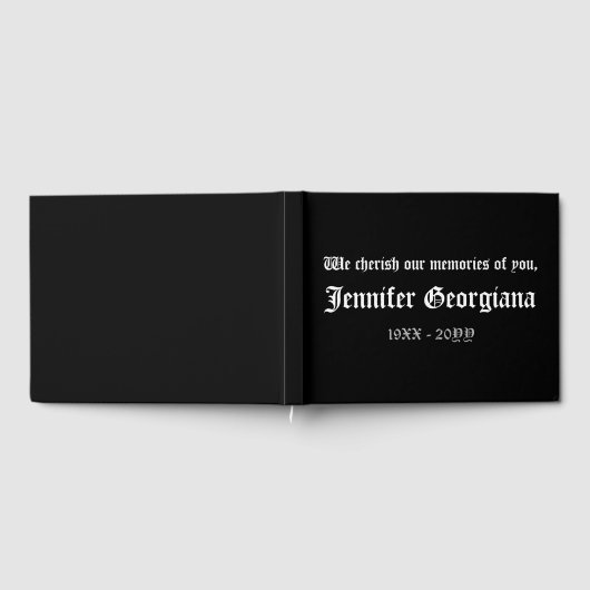 Einfache, minimale Erinnerungen Gästebuch (Voll)