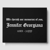 Einfache, minimale Erinnerungen Gästebuch (Vorderseite)