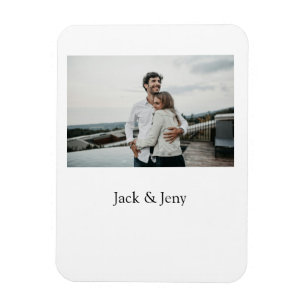 Einfache minimale farbenfrohe Hinzufügen Name Foto Magnet