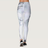 Einfache, minimale farbenfrohe Streifen lila grüne Leggings (Rückseite)