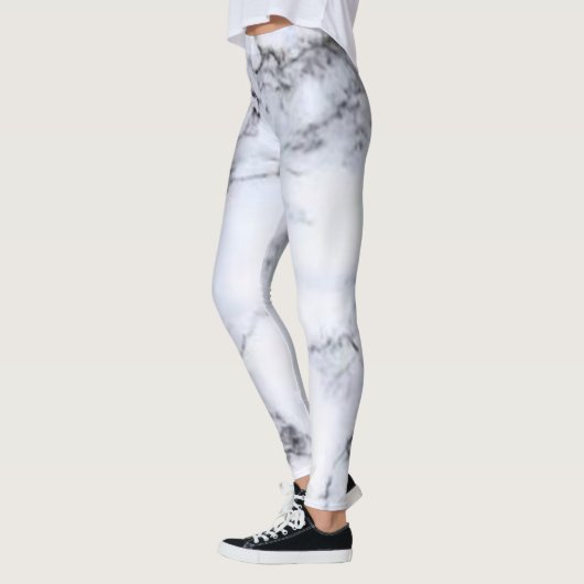 Einfache, minimale farbenfrohe Streifen lila grüne Leggings (Links)