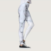 Einfache, minimale farbenfrohe Streifen lila grüne Leggings (Rechts)