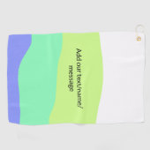 Einfache minimale farbige abstrakte Hinzufügen Ihr Golfhandtuch (Horizontal)