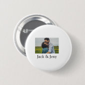 Einfache, minimale Farbkombination Foto-Text Button (Vorne & Hinten)