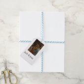 Einfache, minimale Farbkombination Foto-Text Geschenkanhänger (Mit Garn)