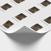Einfache, minimale Farbkombination Foto-Text Geschenkpapier (Ecke)