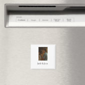 Einfache, minimale Farbkombination Foto-Text Magnet (In Situ (Geschirrspüler))