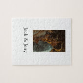 Einfache, minimale Farbkombination Foto-Text Puzzle (Horizontal)