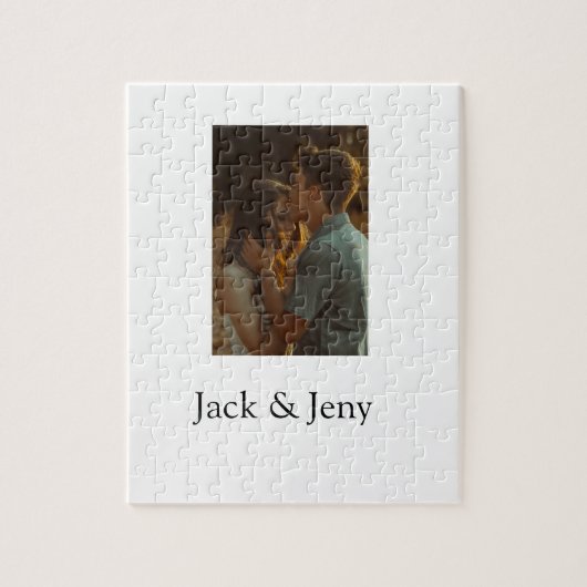Einfache, minimale Farbkombination Foto-Text Puzzle (Vertikal)