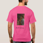 Einfache, minimale Farbkombination Foto-Text T-Shirt (Rückseite)