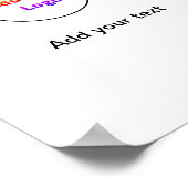 Einfache minimale Farbtiefe Hinzufügen eines Namen Poster (Ecke)