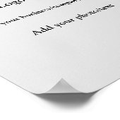 Einfache minimale Farbtiefe Hinzufügen eines Namen Poster (Ecke)