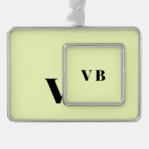 einfache minimale feste Farbe benutzerdefinierte P Rahmen-Ornament Silber