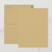 einfache minimale feste Farbe custom orange grau B Postkarte (Vorne/Hinten)