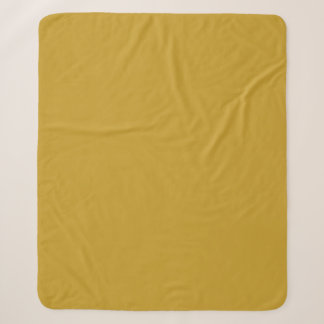 einfache minimale feste Farbe custom Senf golden Sherpadecke