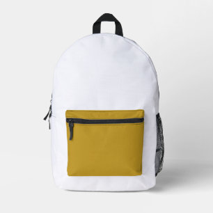 einfache minimale feste Farbe custom Senfgold Bedruckter Rucksack