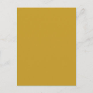 einfache minimale feste Farbe custom Senfgold  Postkarte