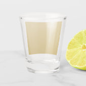 einfache minimale feste Farbe custom Senfgold Schnapsglas (Rückseite)