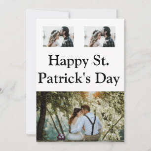 Einfache minimale Fotocollage frohen St. Patrick's Feiertagskarte