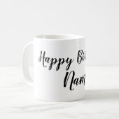 einfache minimale Geburtstagsfeier hinzufügen Kaffeetasse (Vorderseite Links)