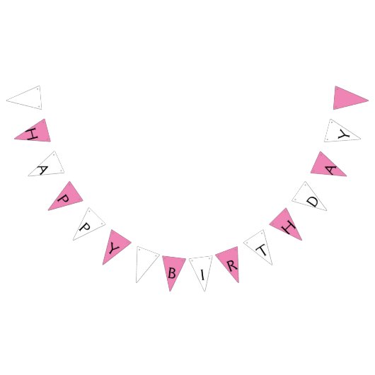 einfache minimale glückliche Geburtstagsfeier CUST Wimpelkette (Alle)