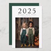 einfache minimale glückliche Jahreskarte Feiertagskarte (Vorne/Hinten)