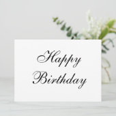 einfache minimale Glücksgeburtskarte (Stehend Vorderseite)