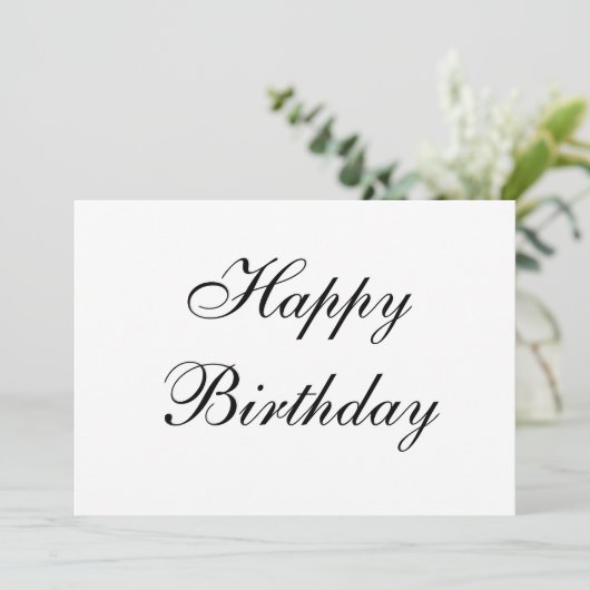 einfache minimale Glücksgeburtskarte (Stehend Vorderseite)