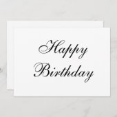 einfache minimale Glücksgeburtskarte (Vorne/Hinten)