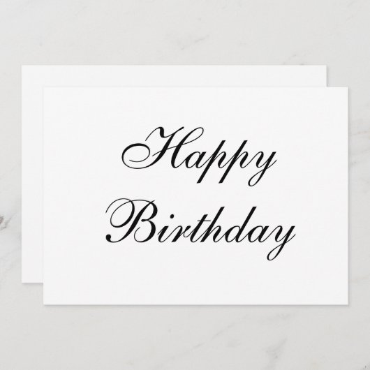 einfache minimale Glücksgeburtskarte (Vorne/Hinten)