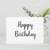 einfache minimale Glücksgeburtskarte (Stehend Vorderseite)