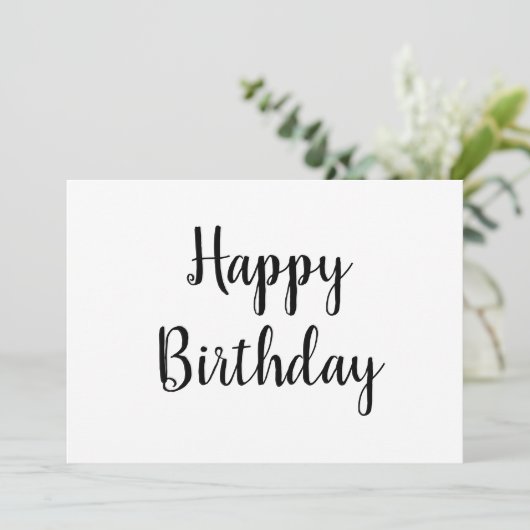 einfache minimale Glücksgeburtskarte (Stehend Vorderseite)