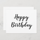 einfache minimale Glücksgeburtskarte Dankeskarte (Vorne/Hinten)