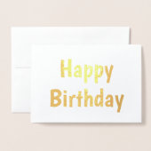 einfache minimale Glücksgeburtskarte Folienkarte (Vorderseite mit Umschlag)