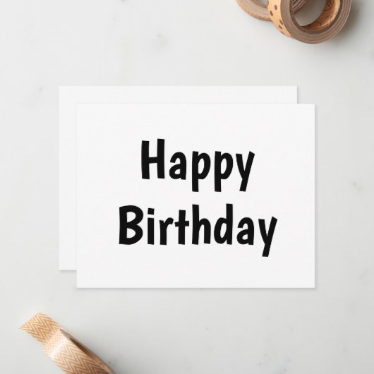 einfache minimale Glücksgeburtskarte Mitteilungskarte (Vorderseite/Rückseite Beispiel)