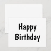 einfache minimale Glücksgeburtskarte Mitteilungskarte (Vorne/Hinten)