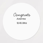 Einfache minimale Glückwunsch geben das Jahr an, i Etiketten (Design 2)