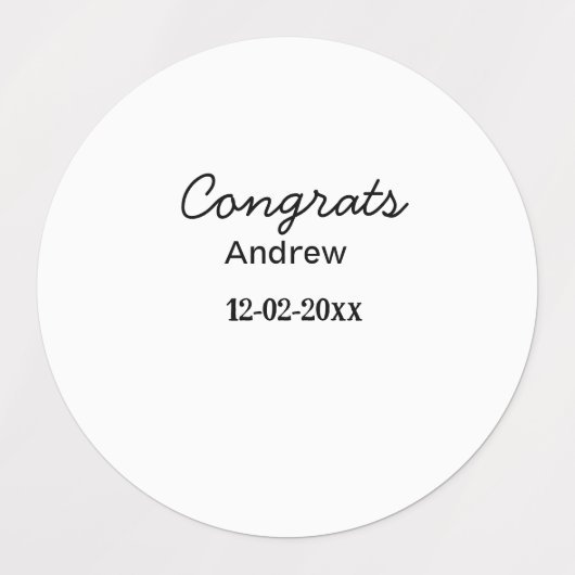 Einfache minimale Glückwunsch geben das Jahr an, i Etiketten (Design 2)