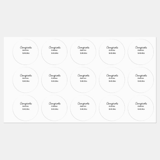 Einfache minimale Glückwunsch geben das Jahr an, i Etiketten (Blatt)