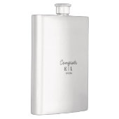 Einfache minimale Glückwünsche fügen dem Monogramm Flachmann (Rechts)