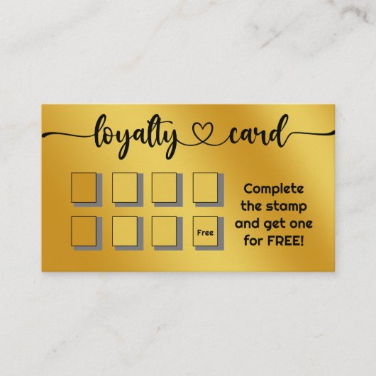 Einfache minimale Gold-Add-On QR-Code Treuekarte (Vorderseite)