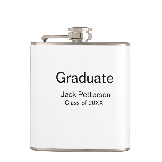 einfache minimale Graduierung fügen Namen moderne  Flachmann (Vorderseite)