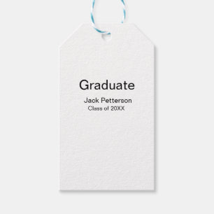 einfache minimale Graduierung fügen Namen moderne Geschenkanhänger