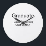 einfache minimale Graduierung fügen Namen moderne  Große Wanduhr<br><div class="desc">Vorlagendesign anpassen</div>