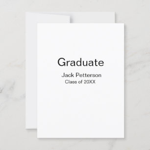 einfache minimale Graduierung fügen Namen moderne Postkarte