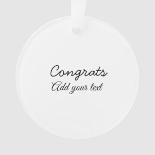 Einfache minimale Gratulation Abschlusskollektion  Ornament